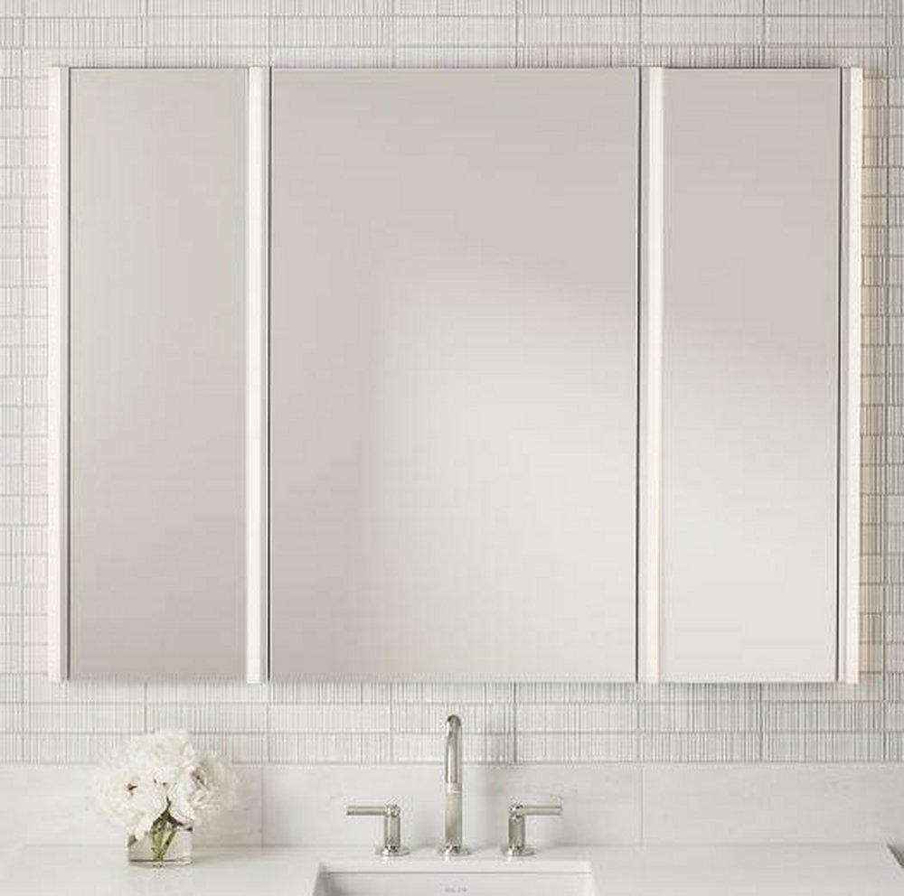 Robern Stainless Steel 19-1/4 x 36 in. Recessed and Surface Mount Medicine Cabinet 