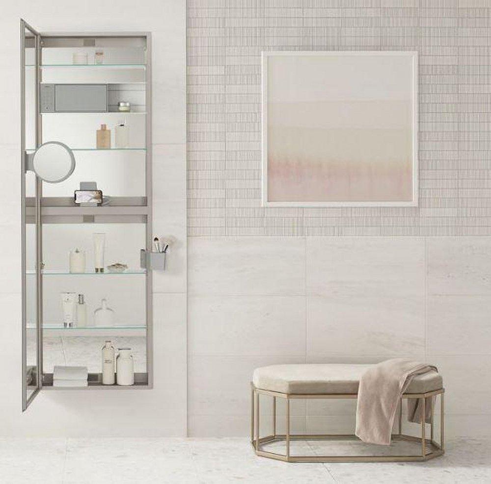 Robern 72 in. Recessed and Surface Mount Medicine Cabinet 