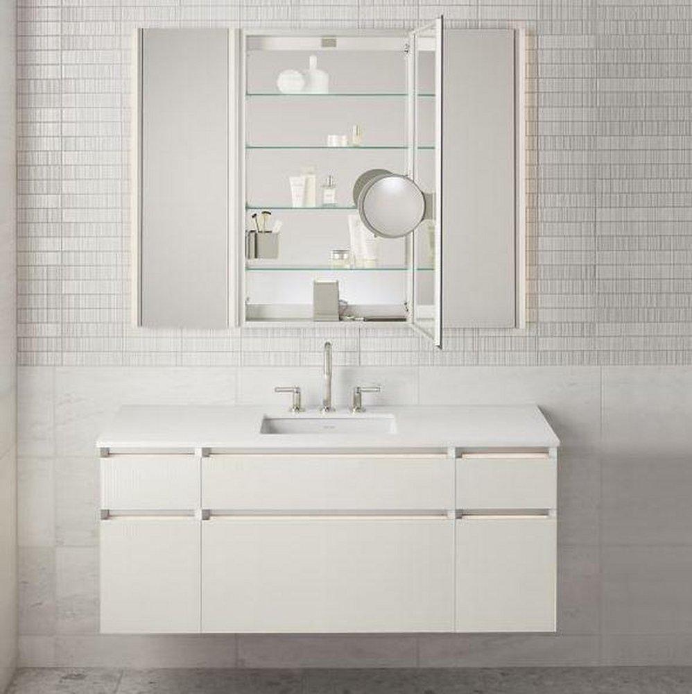 Robern Stainless Steel 23-1/4 x 30 in. Recessed and Surface Mount Medicine Cabinet 