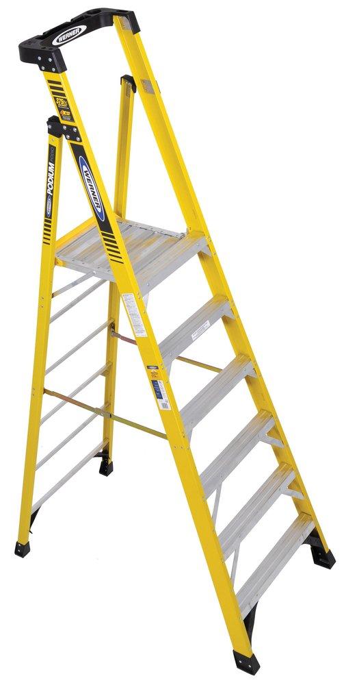 Werner Ladder Yellow Fiberglass 375 lb. Step Ladder 