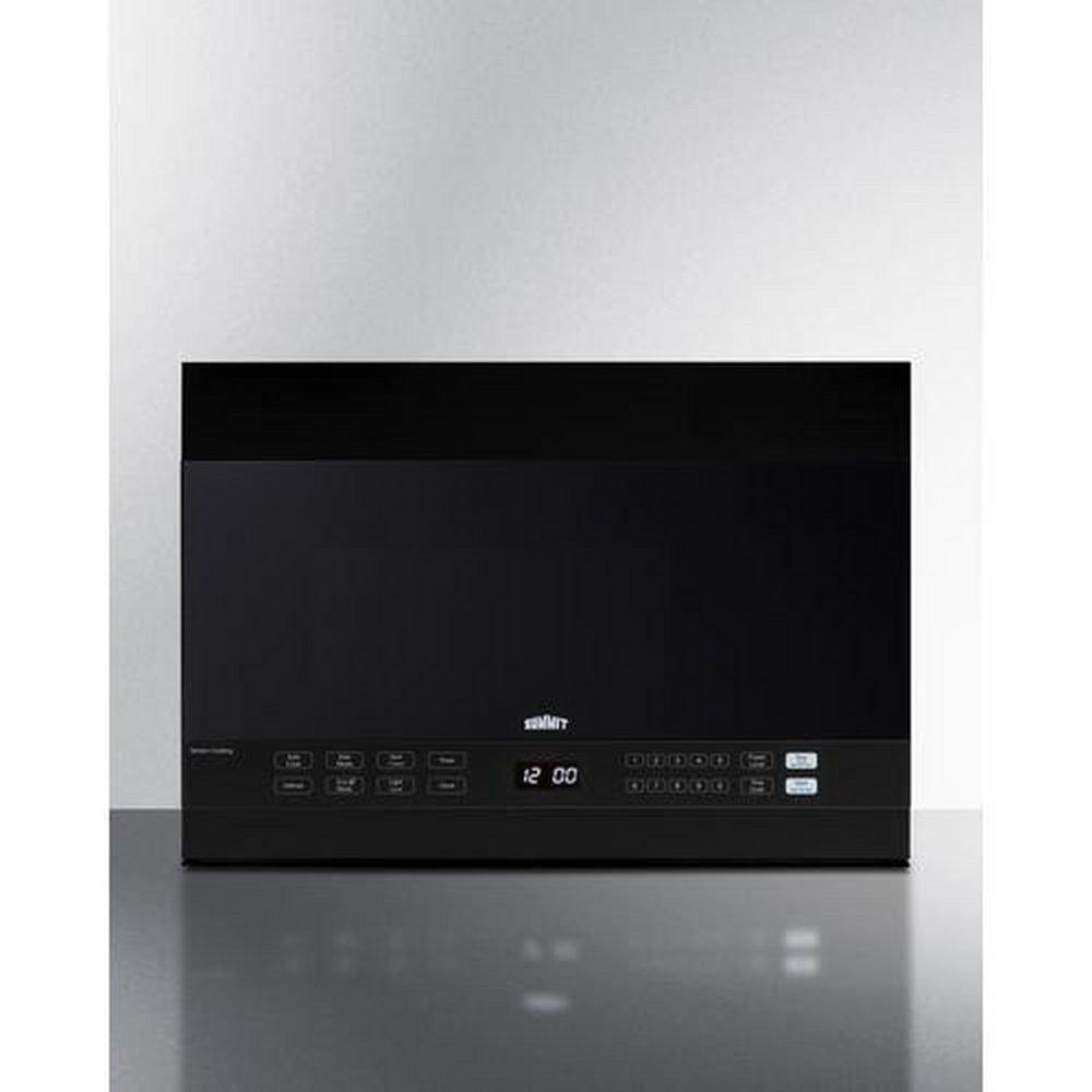 Summit Appliance Black 24 in. 1000W Ducted Over the Range Microwave 
