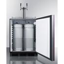 Summit Appliance Black Dual Tap Beer Kegerator 