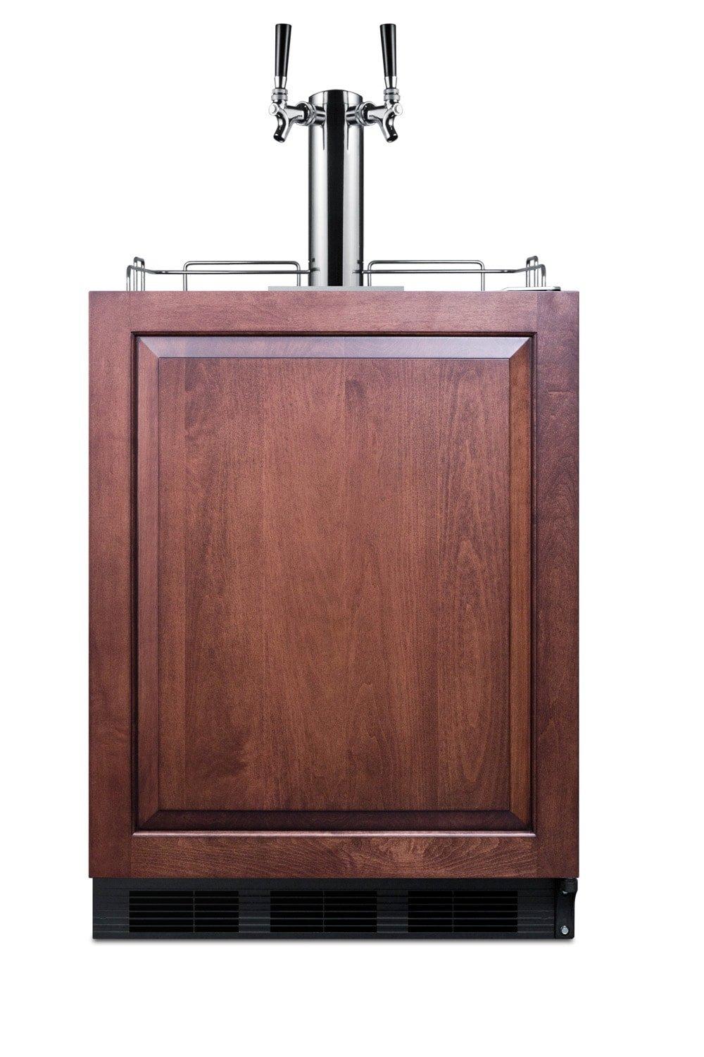 Summit Appliance Black Dual Tap Beer Kegerator 