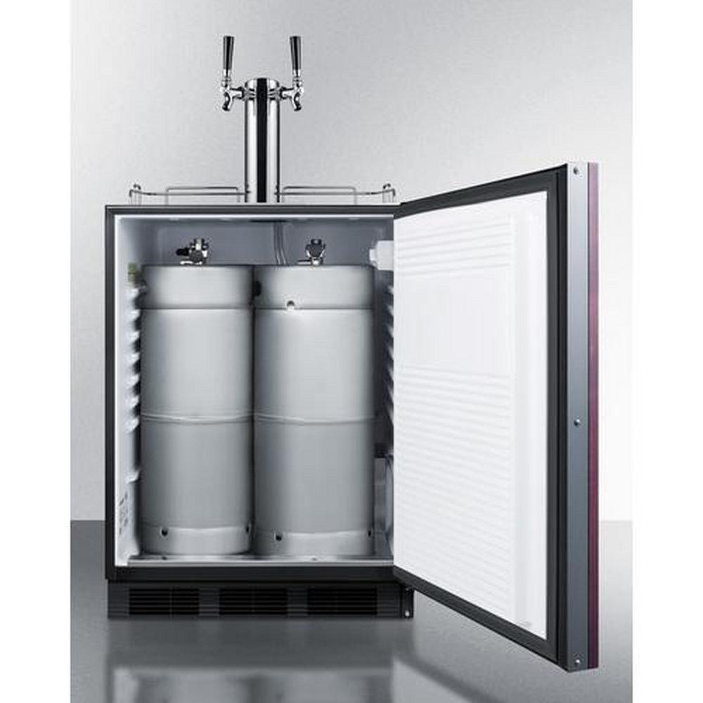 Summit Appliance Black Dual Tap Beer Kegerator 