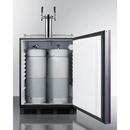 Summit Appliance Black Dual Tap Beer Kegerator 