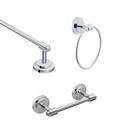 Moen Chrome 20 in. Paper Holder, Towel Bar and Ring 