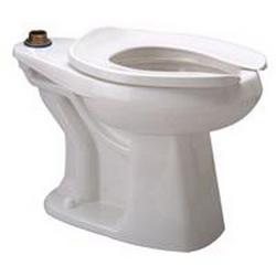 Elongated Floor Mount Toilet Bowl in White