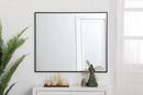Elegant Lighting Black 1 in. Mirror Rectangular in Blacks 