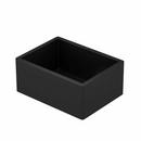 24 x 18 in. No Hole Concrete Single Bowl Farmhouse and Undermount Kitchen Sink in Charcoal