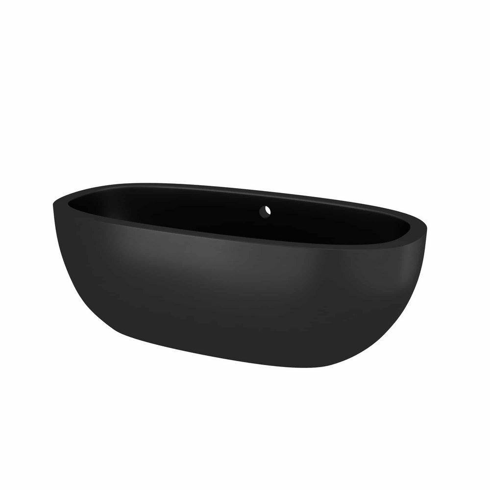 Native Trails Charcoal 72 x 36 in. Freestanding Bathtub Center 