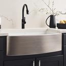 Native Trails Platinum 33 x 19-1/2 in. No Hole Fireclay 1 Bowl Farmhouse Kitchen Sink 
