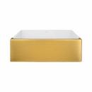 30 x 17-3/4 in. No Hole Fireclay 1 Bowl Farmhouse Kitchen Sink in 24K Matte Gold