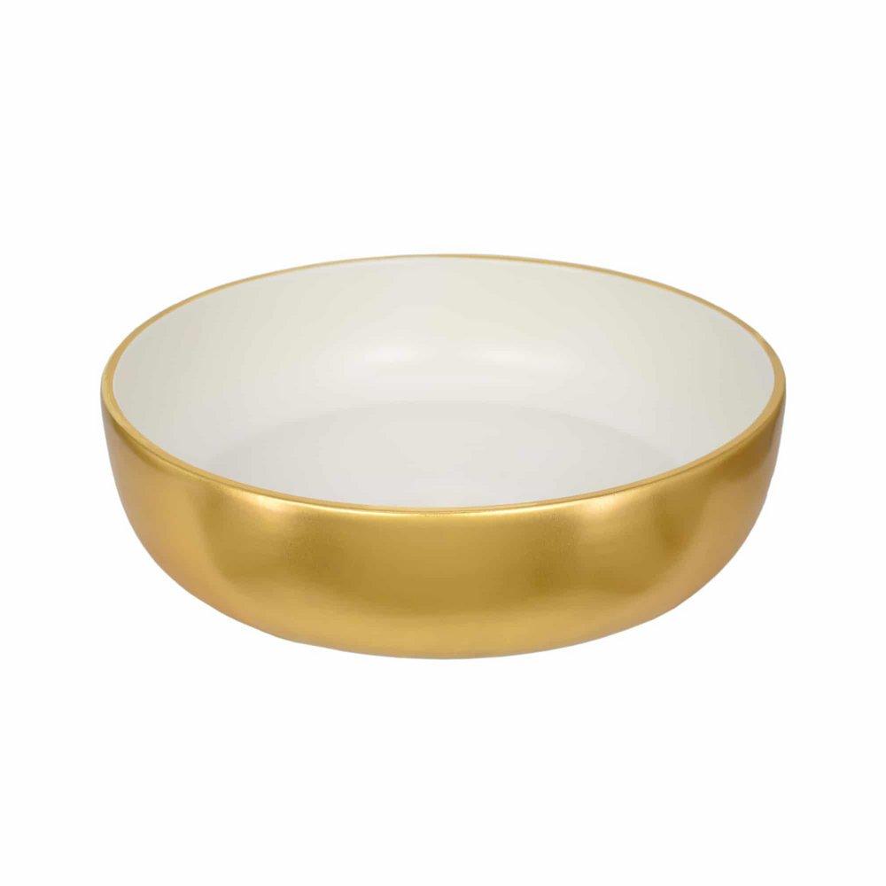 Native Trails 24K Matte Gold/White Vessel Mount Bathroom Sink 