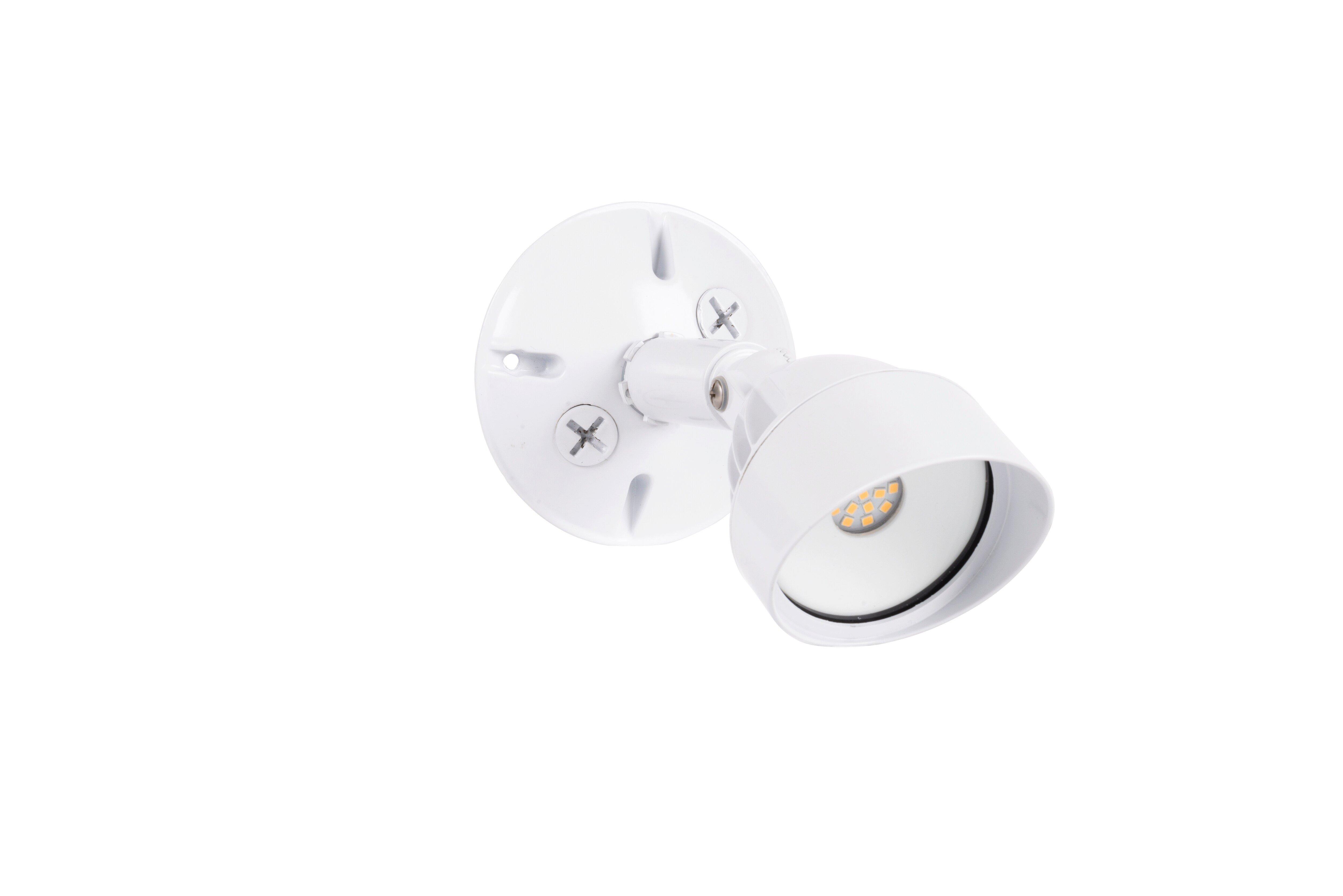 Craftmade White 4-11/25 x 4-11/25 in. 13W 1-Light 900 Lumens 3000 Kelvin Traditional LED Security & Flood Light 