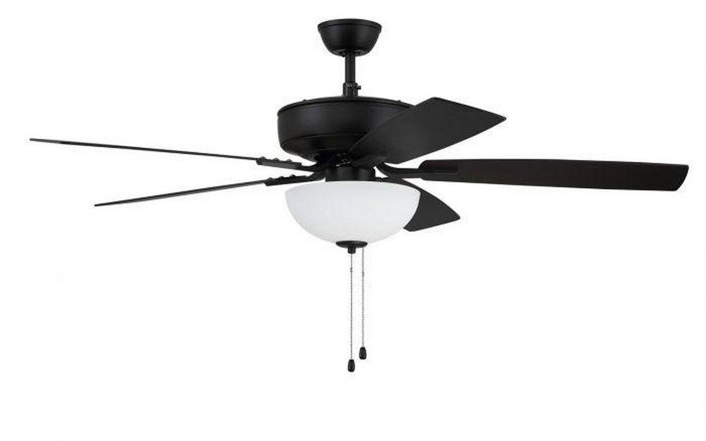 Craftmade Flat Black 52 in. 5-Blade Indoor Ceiling Fan 
