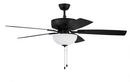Craftmade Flat Black 52 in. 5-Blade Indoor Ceiling Fan 