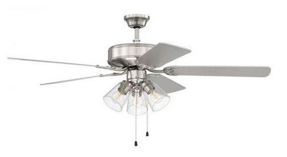Craftmade Brushed Polished Nickel 52 in. 5-Blade Indoor Ceiling Fan 