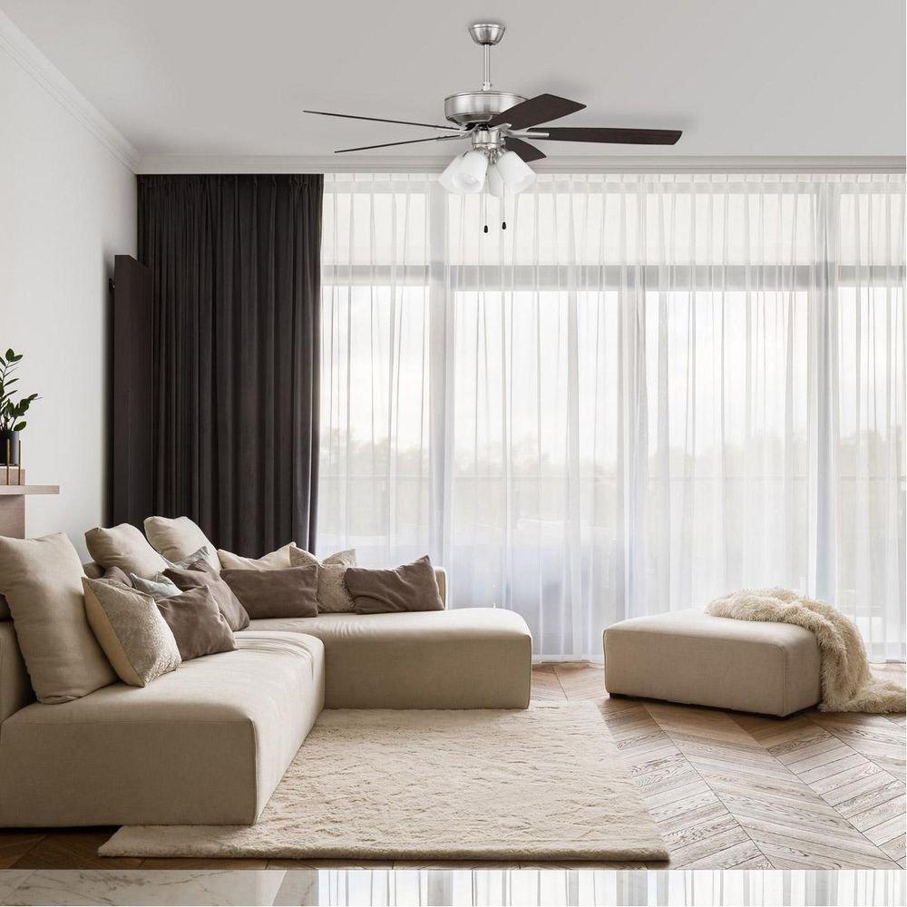 52" 5 Blade Ceiling Fan in Driftwood/Grey 