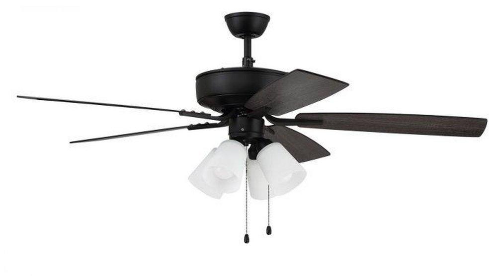 Craftmade Flat Black 52 in. 5-Blade Indoor Ceiling Fan 