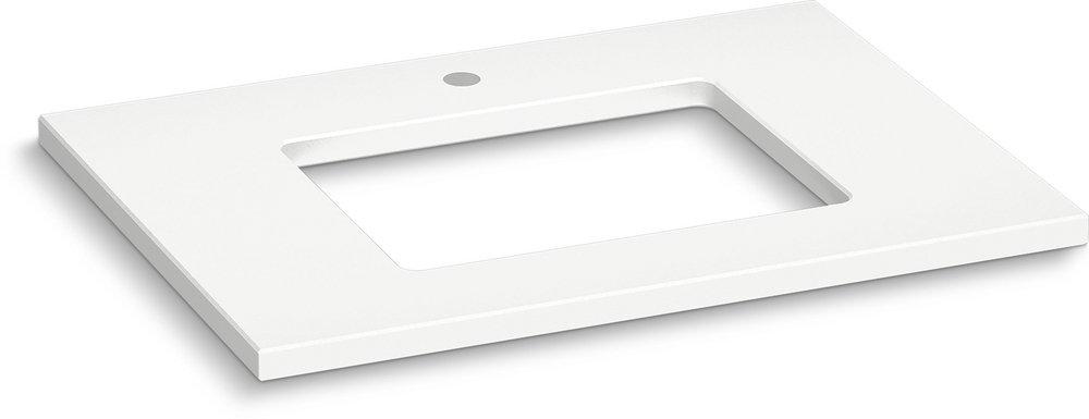KOHLER Miami White 31-1/8 x 22-7/16 in. Single Bowl Quartz Vanity Top 