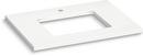 31-1/8 x 22-7/16 in. Single Bowl Quartz Vanity Top in Miami White