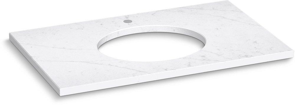 KOHLER ET Statuario 37-1/8 x 22-7/16 in. Single Bowl Quartz Vanity Top 