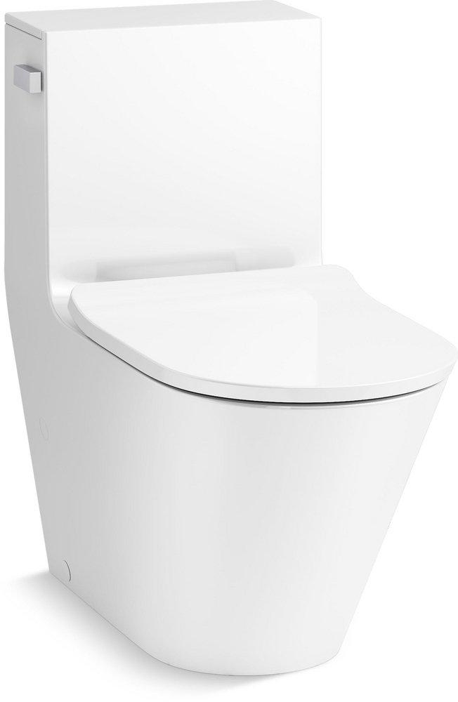 KOHLER White 1.28 gpf Elongated Floor Mount One Piece Toilet 
