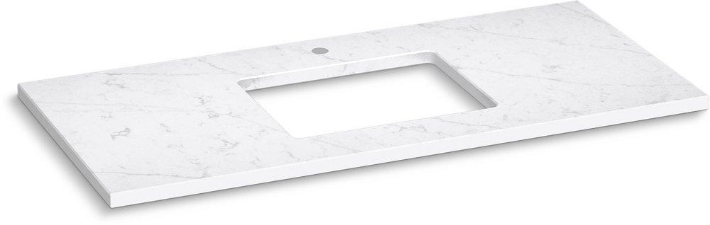 KOHLER ET Statuario 49-1/8 x 22-7/16 in. Single Bowl Quartz Vanity Top 