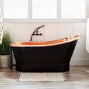 Signature Hardware Antique Black 59 x 29 in. Freestanding Bathtub with Offset Drain 