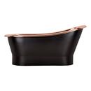 Signature Hardware Antique Black 59 x 29 in. Freestanding Bathtub with Offset Drain 