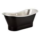 Signature Hardware Antique Black 66 x 29 in. Freestanding Bathtub with Center Drain 