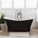 Signature Hardware Antique Black 66 x 29 in. Freestanding Bathtub with Center Drain 