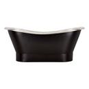 Signature Hardware Antique Black 70 x 29 in. Freestanding Bathtub with Offset Drain 