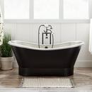 70 x 29 in. Freestanding Bathtub with Offset Drain in Antique Black