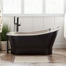 Signature Hardware Antique Black 66 x 29 in. Freestanding Bathtub with Center Drain 
