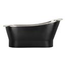 Signature Hardware Antique Black 66 x 29 in. Freestanding Bathtub with Center Drain 