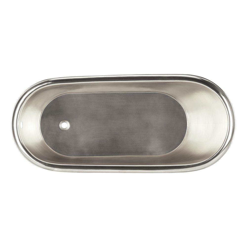 Signature Hardware Antique Black 70 x 30 in. Freestanding Bathtub with Offset Drain 