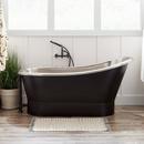 Signature Hardware Antique Black 70 x 30 in. Freestanding Bathtub with Offset Drain 