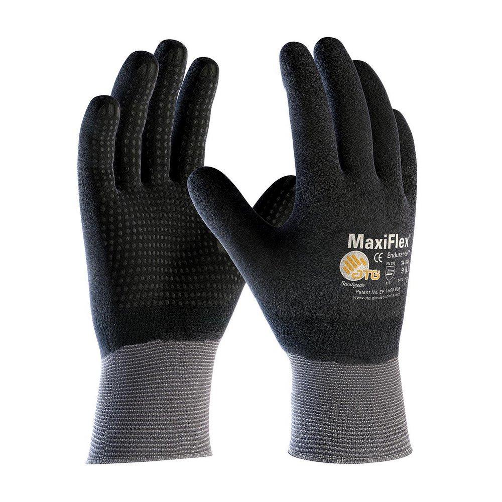 MAXIFLEX NITR DOT PALM GLV LG GRAY 