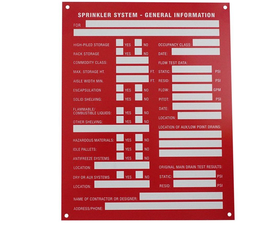 National Fire Products 9 x 7 in. Fire Sprinkler Sign 