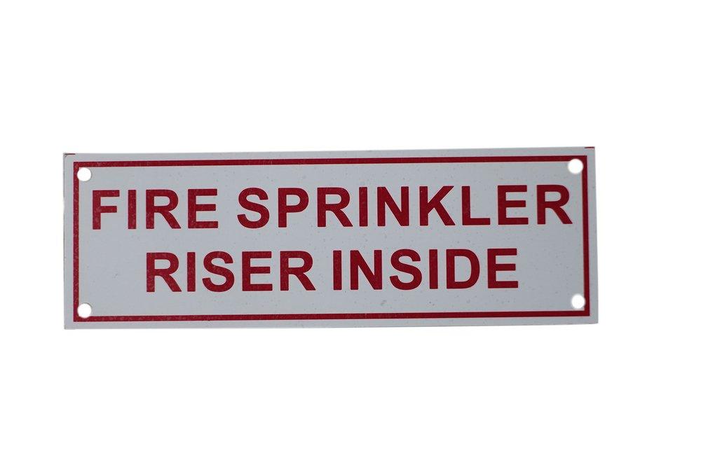 National Fire Products Red 2 in. Aluminum Fire Sprinkler Sign 