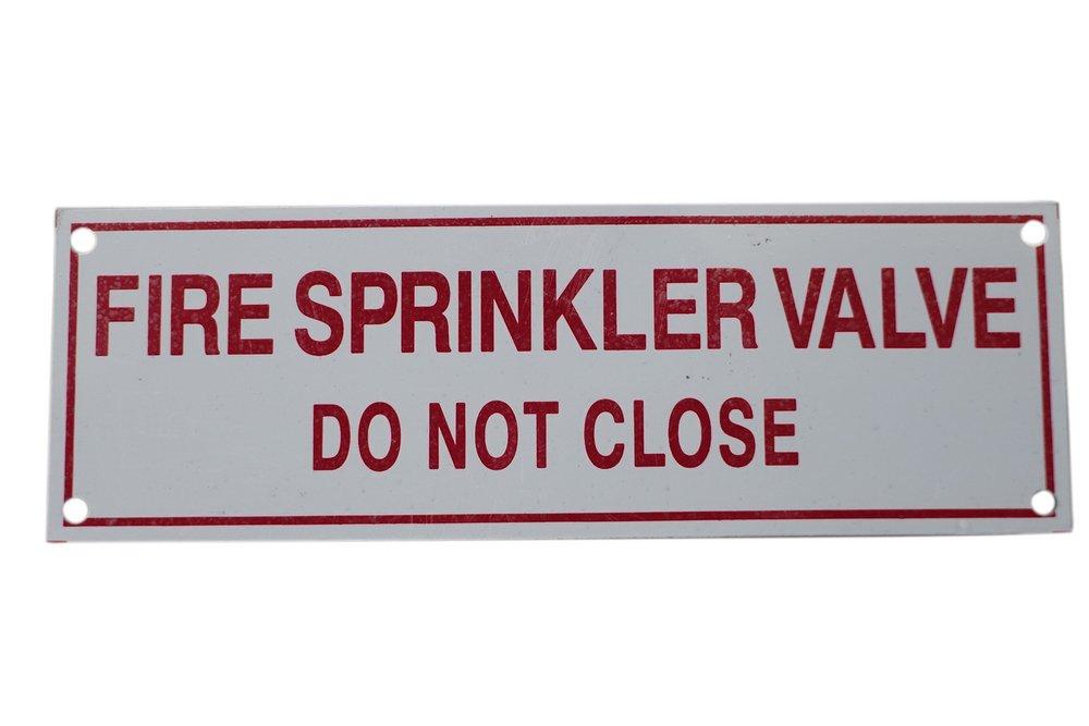 National Fire Products 2 in. Aluminum Fire Sprinkler Sign 