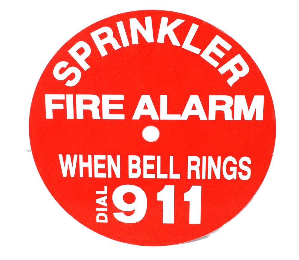 National Fire Products 7 in. Fire Sprinkler Sign 