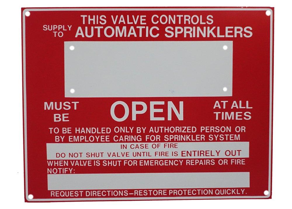 National Fire Products 9 x 7 in. Fire Sprinkler Sign 