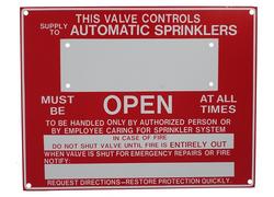 9 x 7 in. Control Valve Aluminum Sign