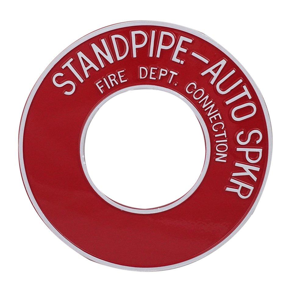 National Fire Products Red 4 in. Fire Sprinkler Sign 