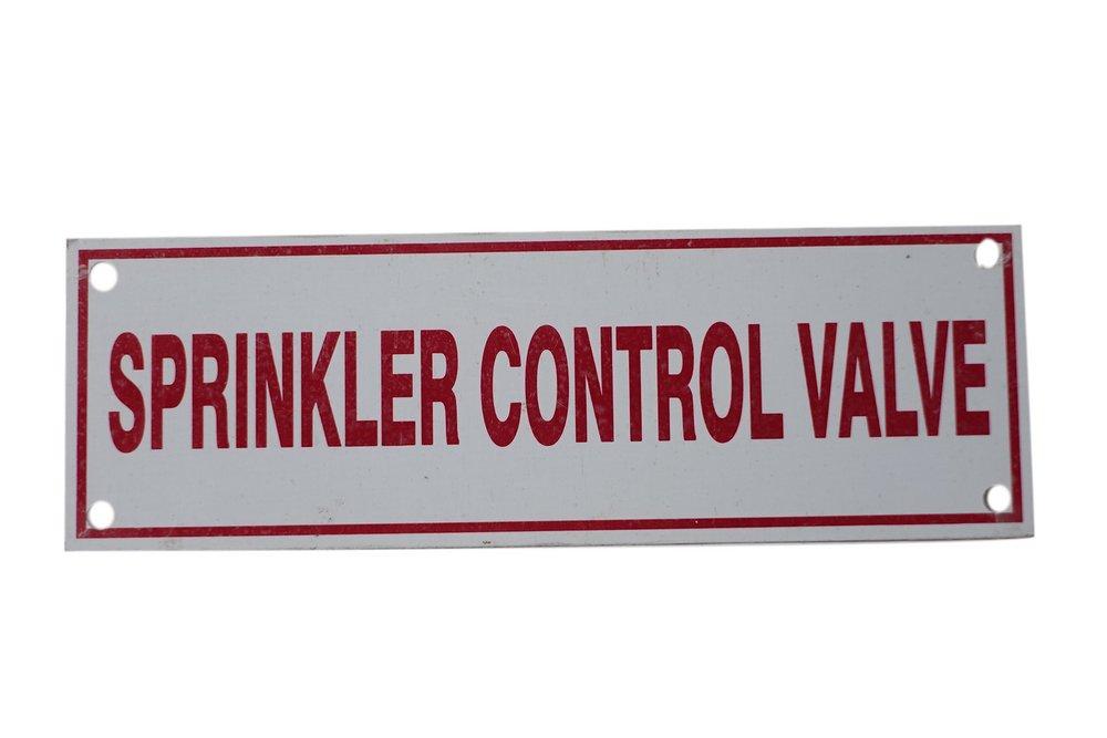 National Fire Products 2 in. Aluminum Fire Sprinkler Sign 