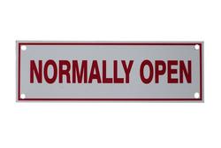 6 x 2 in. Normally Open Aluminum Sign