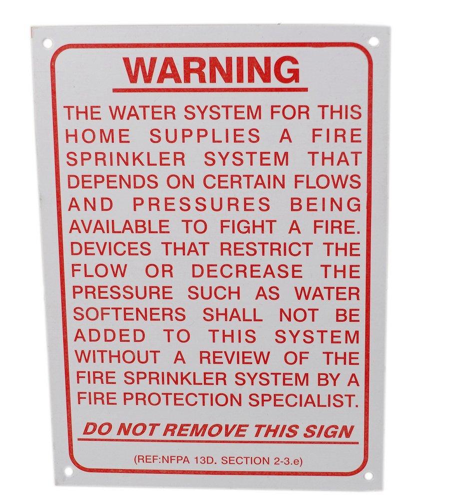 National Fire Products 7 in. Vinyl Fire Sprinkler Sign 
