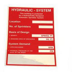 5 x 7 in. Hydraulic System Foil Decal